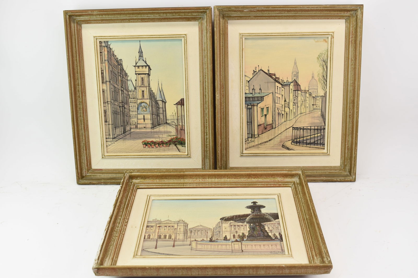 Three assorted A.P. Lambert French Paris Street Scenes (1 of 17)