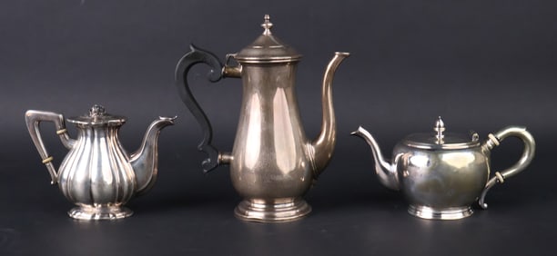 Lunt Sterling Silver Ebony Handled Coffee Pot