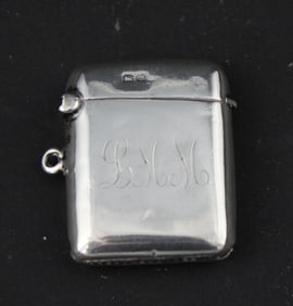 English Sterling Match Safe