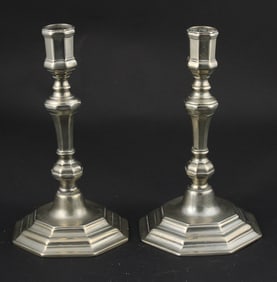 Pair of Louis XV Paktong Candlesticks