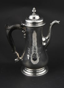 Georgian Sterling Silver Footed Coffee Pot