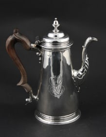 Georgian Sterling Silver Footed Coffee Pot