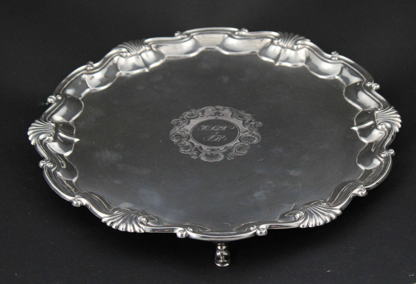William Peaston 18th C. Sterling Silver Salver (1 of 6)