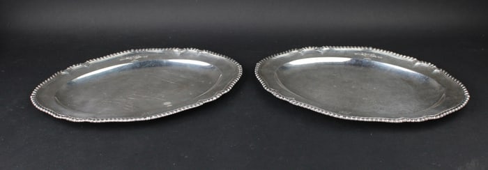Pair of George III Sterling Silver Platters