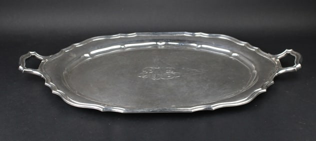 Large Gorham Sterling Silver Double Handled Tray