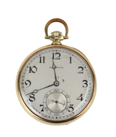 Hamilton 14K Yellow Gold Pocket Watch