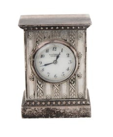 Vintage E. Gubelin 935 Silver Travel Clock
