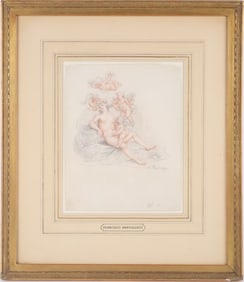 Francesco Bartolozzi, Italian 1727-1815, Venus with Amorini, Graphite Pencil and Red Chalk on Paper