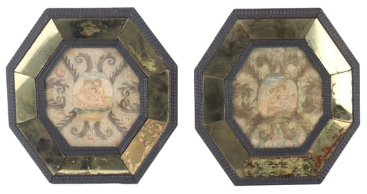 Pair of Embroidered Garment Fragments