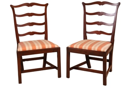 Pair of George III Style Mahogany Dining Chairs