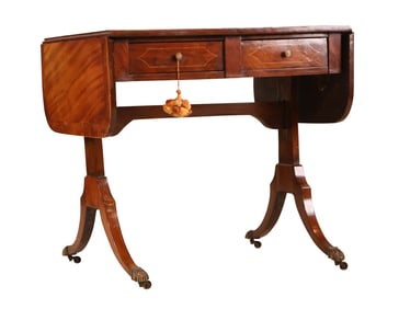 Regency Banded Mahogany Sofa Table
