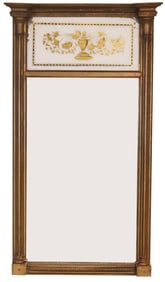 Regency Giltwood and Eglomise Pier Mirror