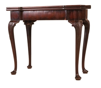 George III Mahogany Concertina-Action Fold Over Games Table