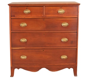 George III Mahogany Bowfront Chest of Drawers