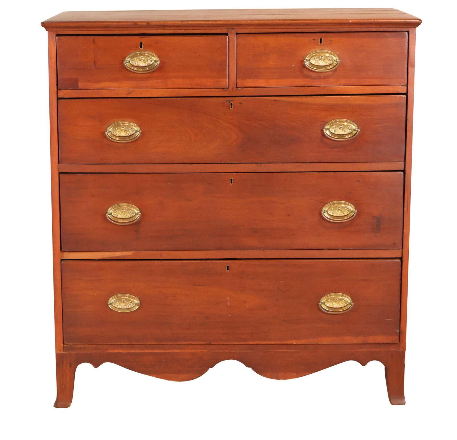 George III Mahogany Bowfront Chest of Drawers (1 of 15)