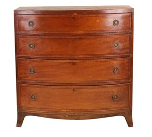 George III Mahogany Bowfront Chest of Drawers