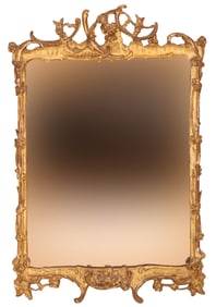 Rococo Style Giltwood and Composition Mirror