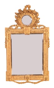 Louis XVI Giltwood Mirror