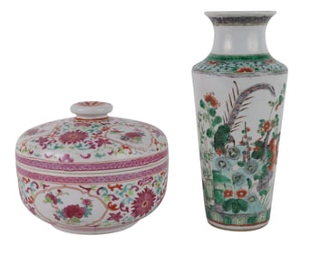 Chinese Famille Rose Porcelain Covered Box