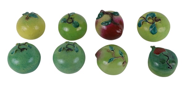 Eight Chinese Porcelain Altar Fruit