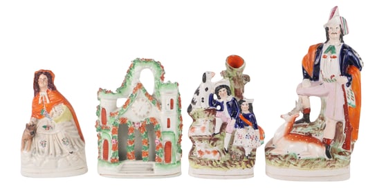 Staffordshire Pottery Figural Spill Vase