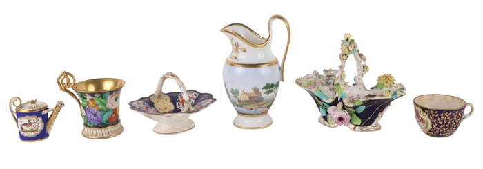 Six Assorted Porcelain Table Articles