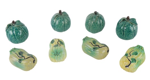 Four Chinese Glazed Pottery Buddha's Hand Fruit