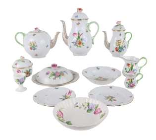 Herend Partial Porcelain Tea Service