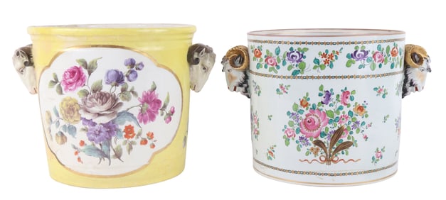 Two Porcelain Ice Pails