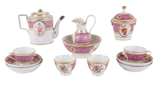 Paris Porcelain Partial Tea Service