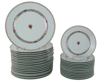 Partial Limoges Porcelain Dinner Service
