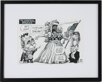 Kevin Kallaugher, Original Artwork for a Political Cartoon