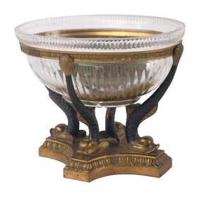 Empire Style Cut Glass Bowl