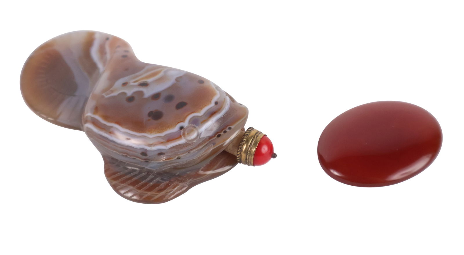 Agate Fish Form Snuff Bottle (1 of 8)