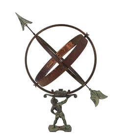 Wrought-Iron and Copper Armillary Sphere