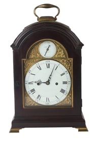 George III Brass Mounted Mahogany Bracket Clock