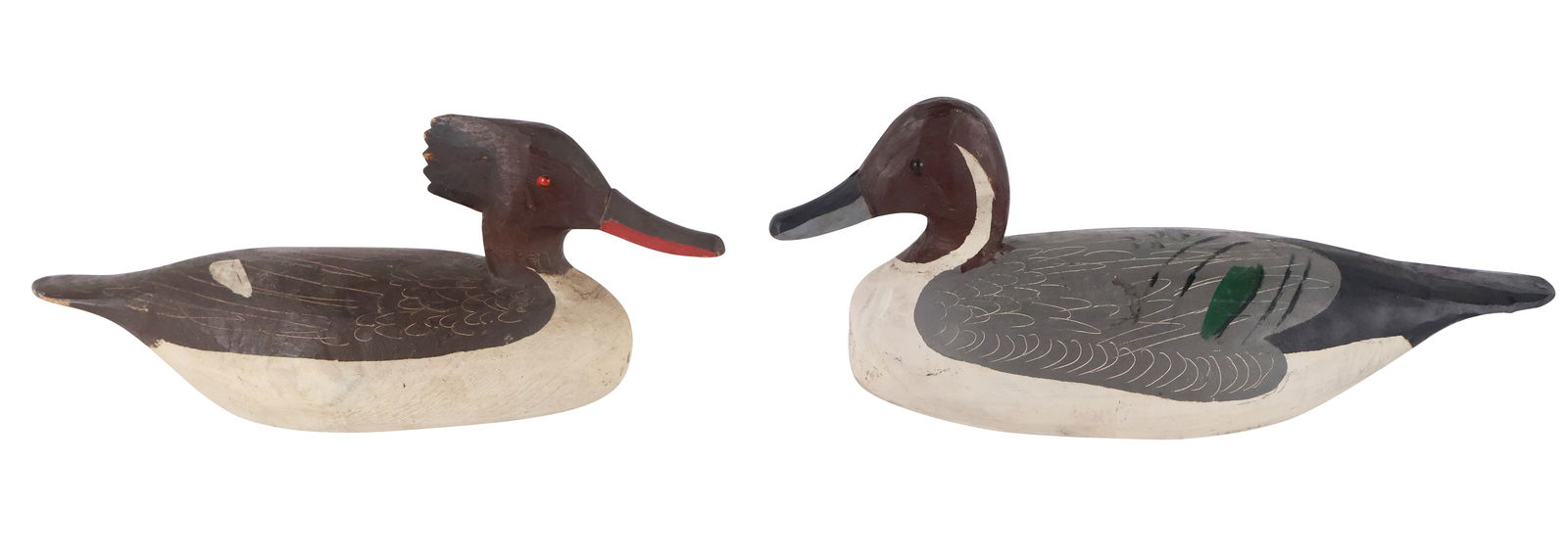 Two Painted and Carved Wood Duck Decoys (1 of 8)