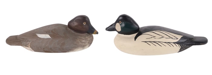 A Pair of Grayson Chesser Goldeneye Decoys
