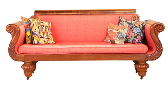 Classical Carved Mahogany Sofa