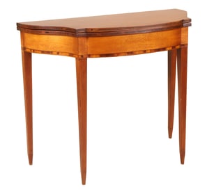 Federal Inlaid Mahogany and Figured Maple Games Table