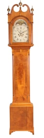 Federal Inlaid Mahogany Tall Case Clock