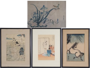 Japanese late 19th/20th C., Four Woodblock Prints