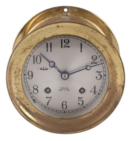 Chelsea Brass "Ship's Bell" Clock