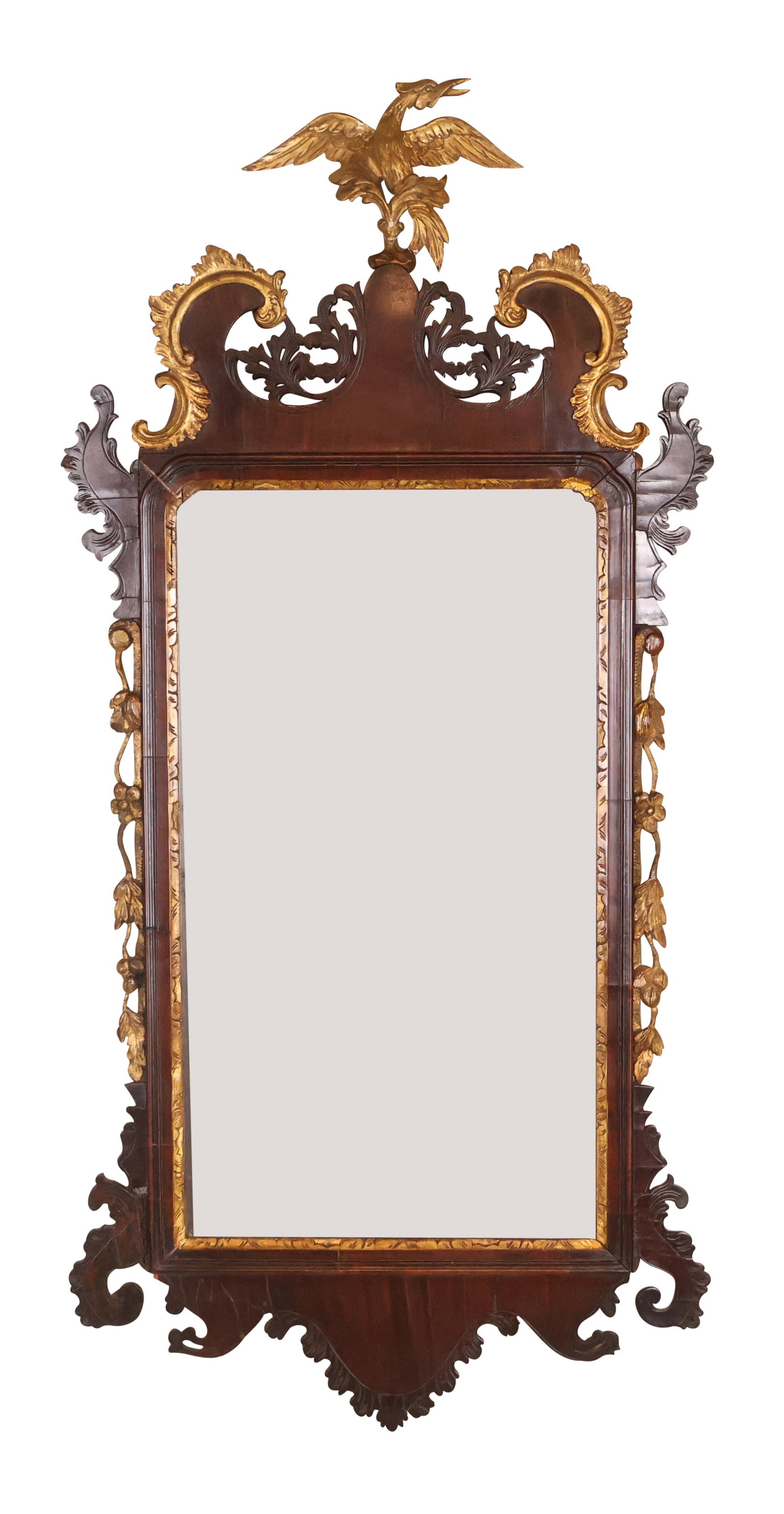 George III Parcel-Gilt and Carved Mahogany Mirror (1 of 12)
