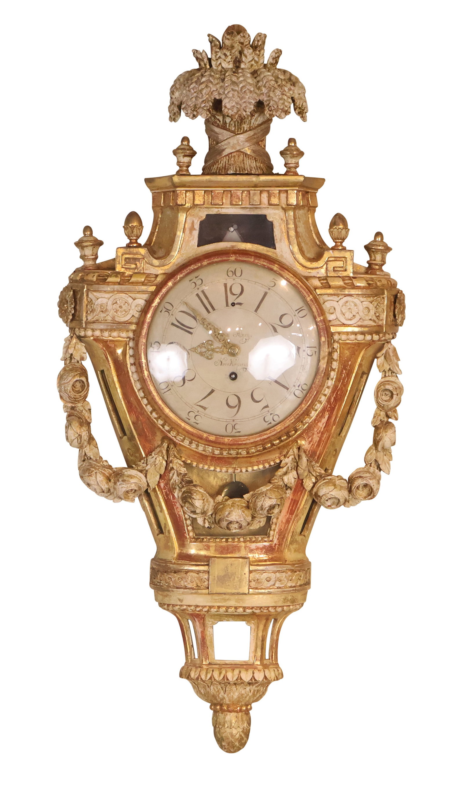 Late Gustavian Giltwood Pine Cartel Clock (1 of 13)