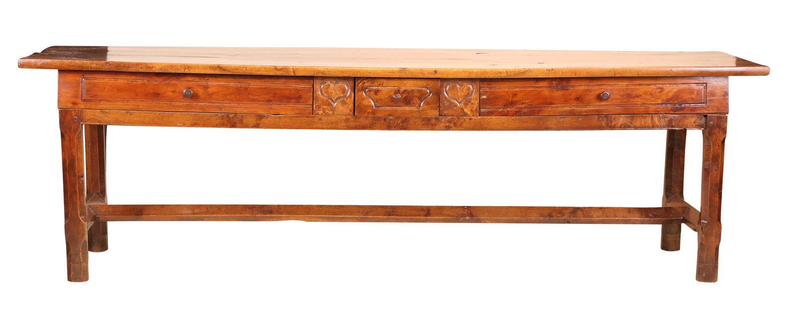 Provincial Walnut Trestle-Base Refectory Table (1 of 13)