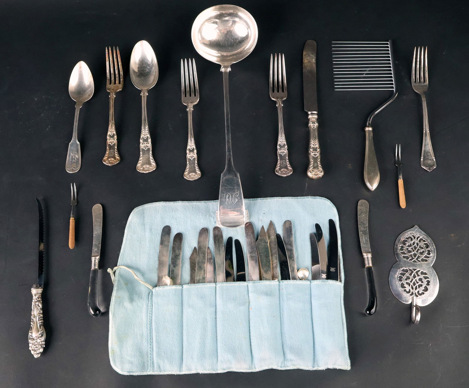 Collection of Sterling Silver and Plated Flatware (1 of 10)