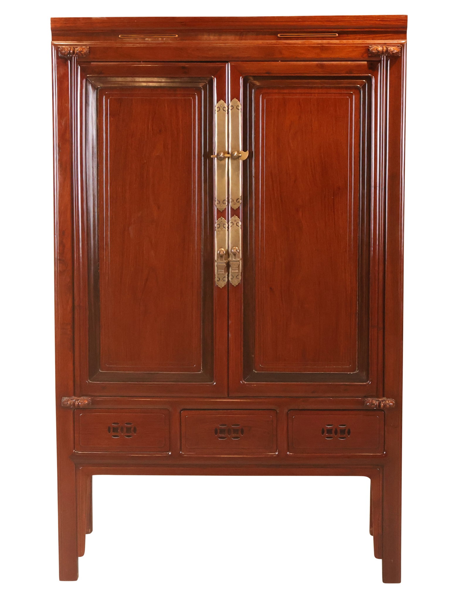 Chinese Redstained Hardwood Wedding Cabinet (1 of 13)