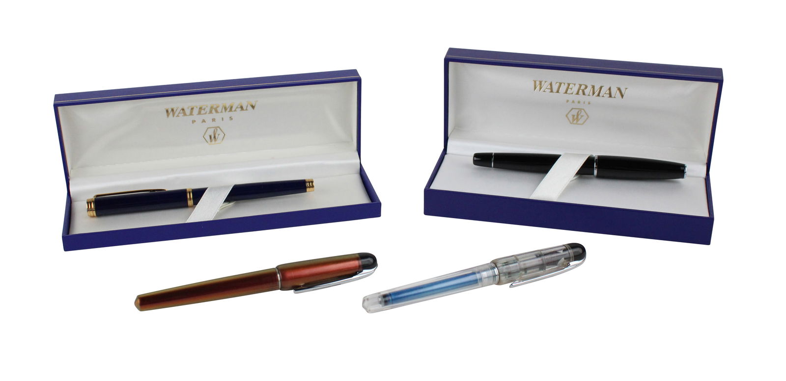 Four Waterman Paris Fountain Pens (1 of 17)