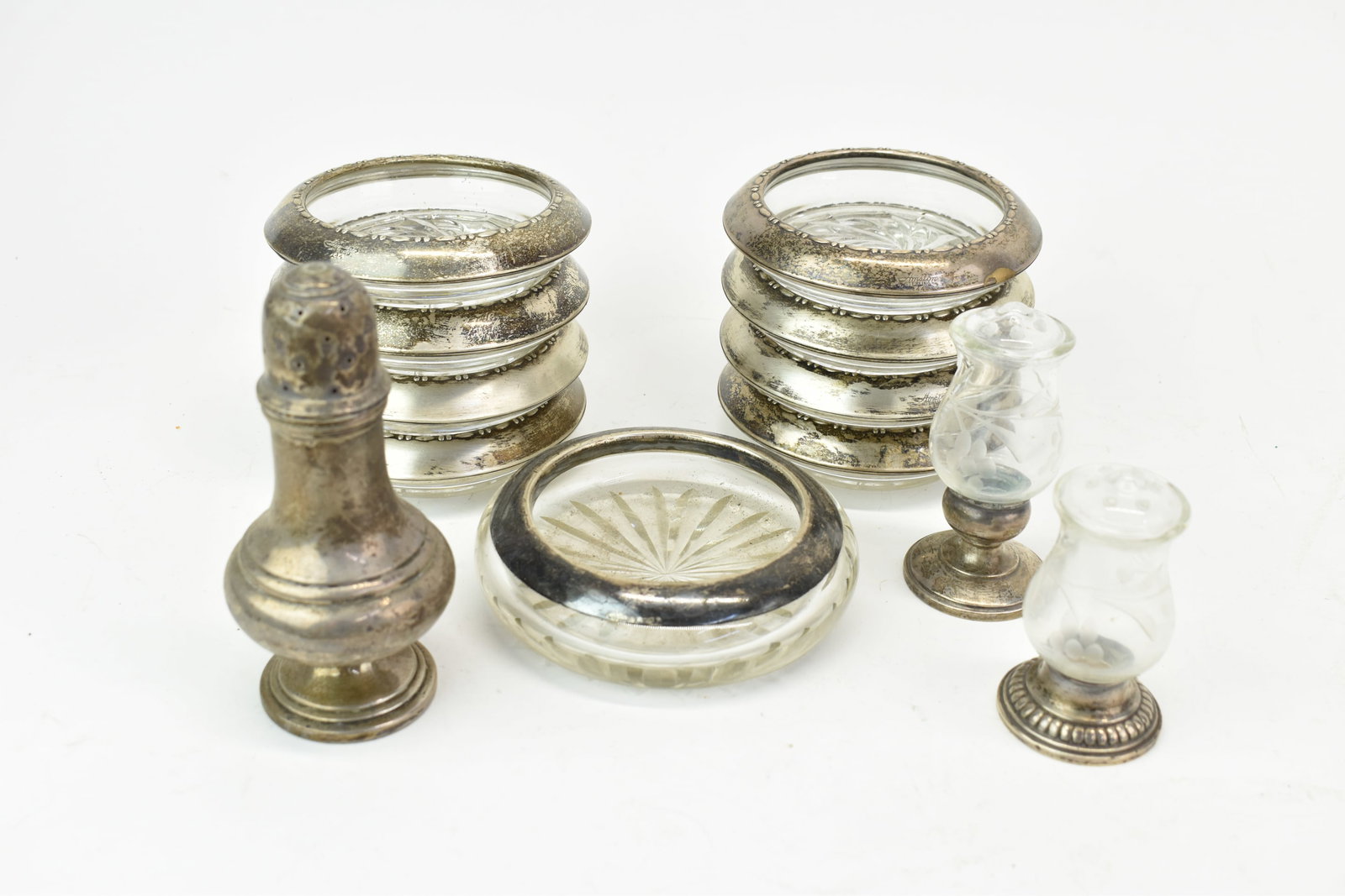 Set of Eight Amston Sterling Silver Coasters (1 of 7)